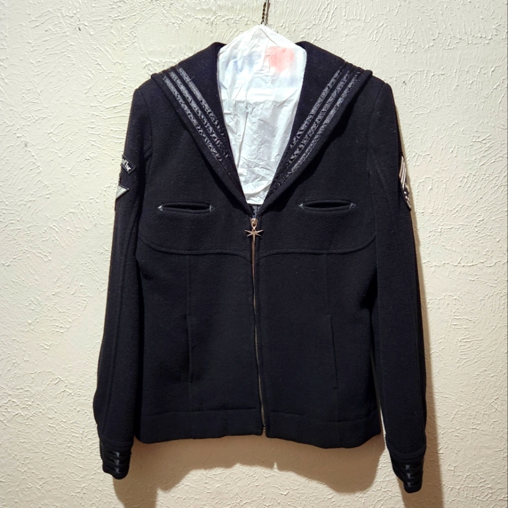 Dragonfly Wool Sailor Inspired Coat